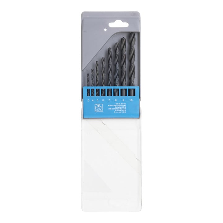 Jeu de forets hélicoïdaux HSS 3 - 10 mm 8 pièces BGS Do it yourself