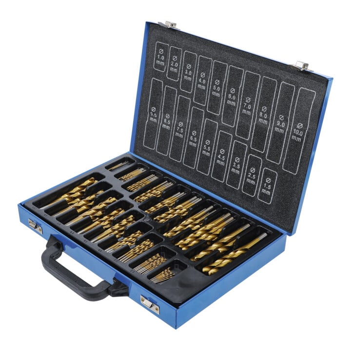 Jeu de forets HSS traitement au nitrure de titane 1 - 10 mm170 pièces BGS