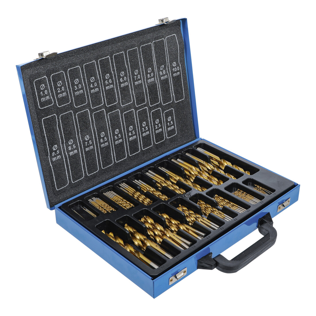 Jeu de forets HSS traitement au nitrure de titane 1 - 10 mm170 pièces BGS