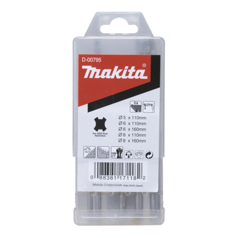 Jeu de forets Makita SDS-Plus D-00795