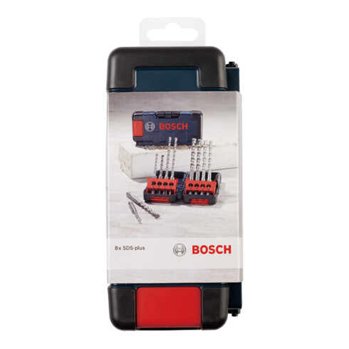 Jeu de forets marteau SDS plus-3 8 pièces Bosch, Tough Box, 5-10 mm. Pour marteaux perforateurs