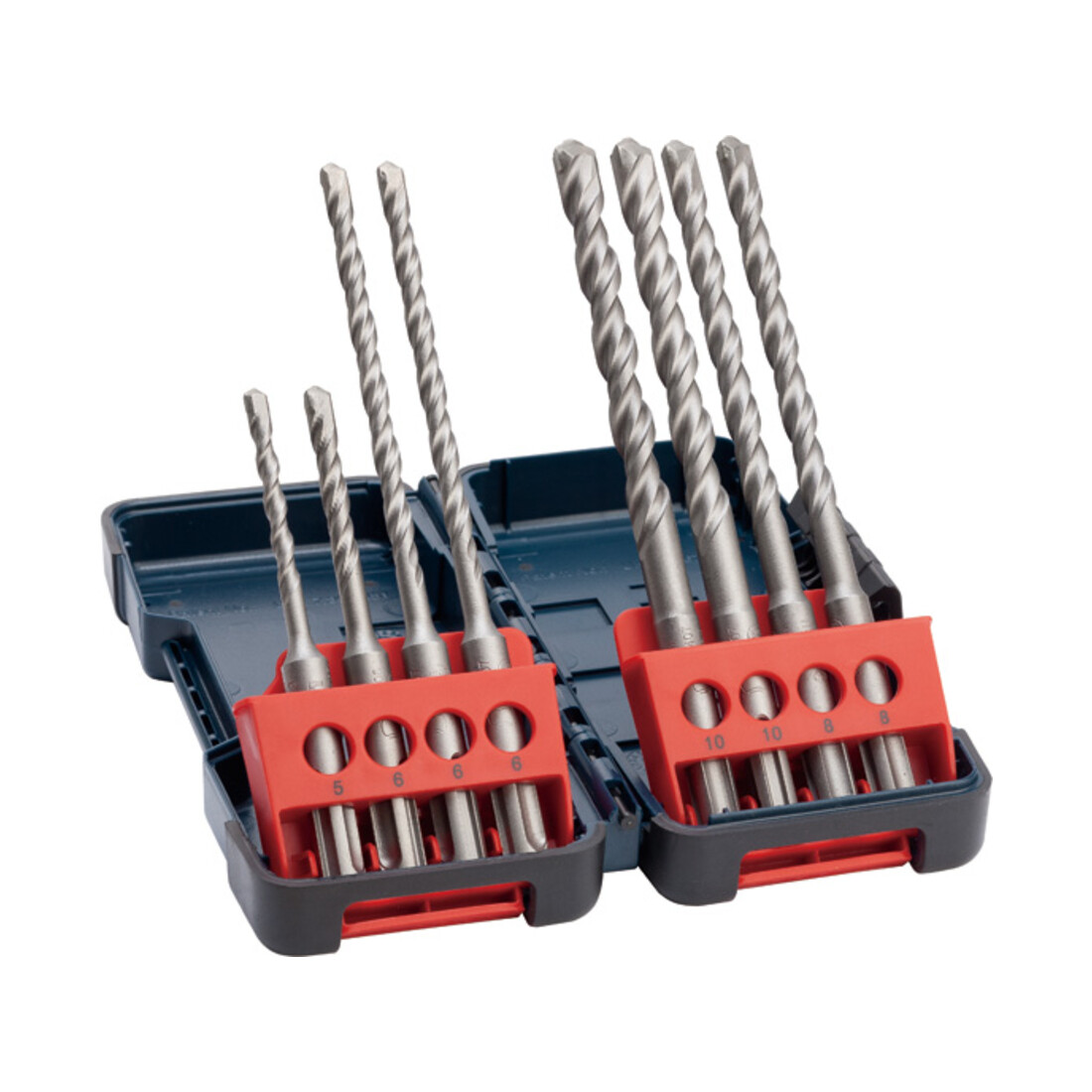 Jeu de forets marteau SDS plus-3 8 pièces Bosch, Tough Box, 5-10 mm. Pour marteaux perforateurs