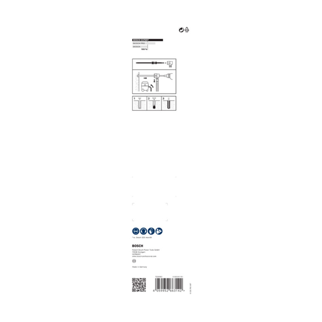 Jeu de forets marteaux Bosch EXPERT SDS Clean max-8X, 20 x 400 x 650 mm