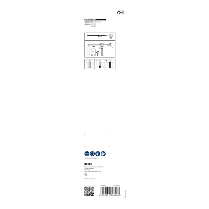 Jeu de forets marteaux Bosch EXPERT SDS Clean max-8X, 30 x 400 x 650 mm