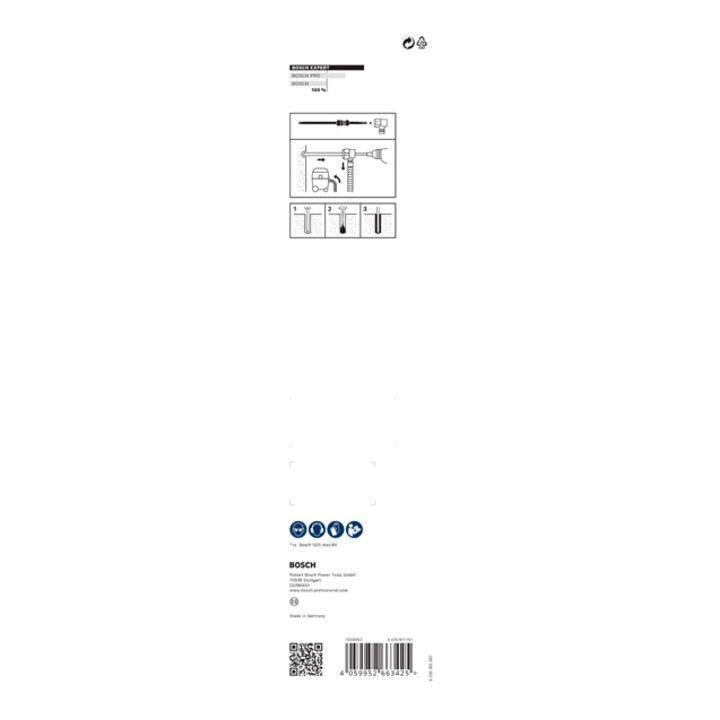Jeu de forets marteaux Bosch EXPERT SDS Clean max-8X, 32 x 400 x 650 mm