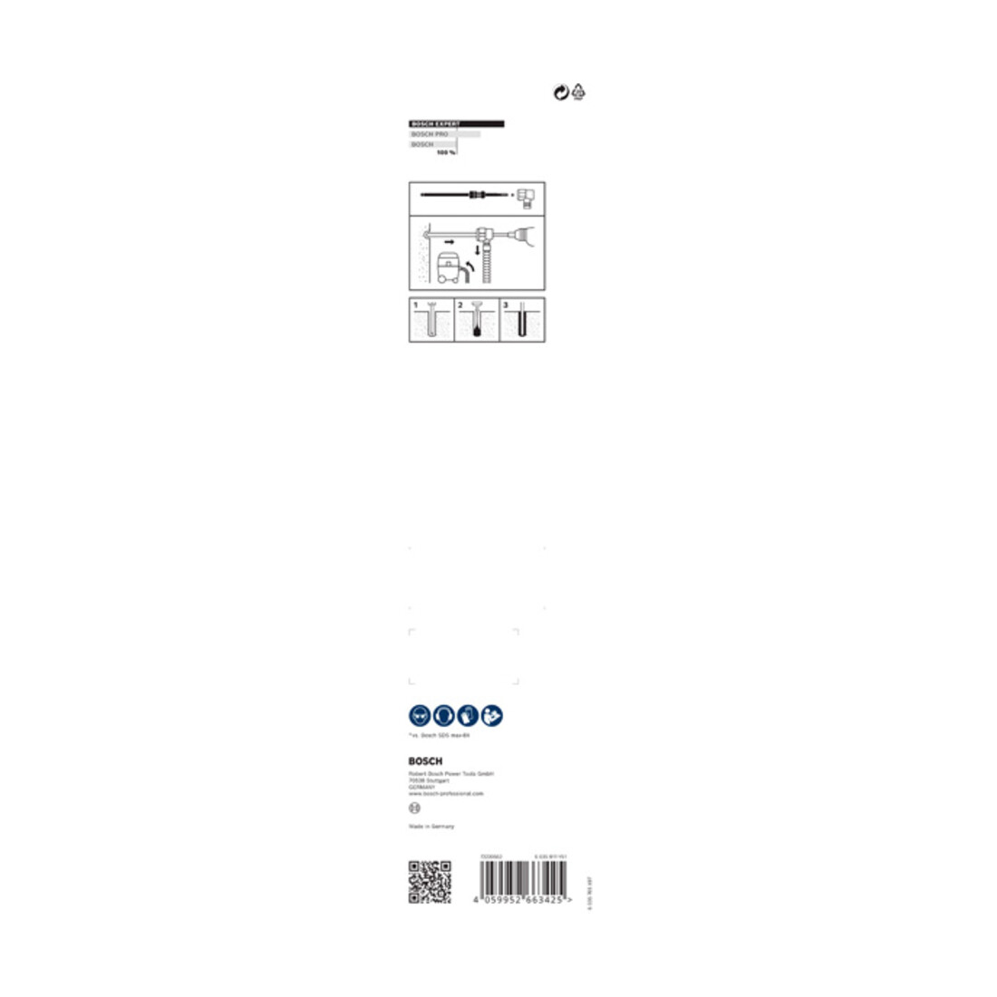 Jeu de forets marteaux Bosch EXPERT SDS Clean max-8X, 32 x 400 x 650 mm