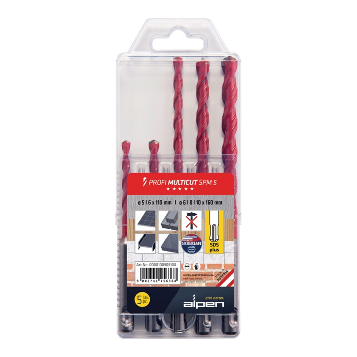 Bohrersatz Profi Multicut 5 pcs. 5,6x110, 6,8,10x160mm SDS-Plus