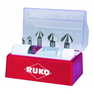 Jeu de fraises coniques à chanfreiner et à ébavurer Ruko DIN 335 forme C 90° HSS