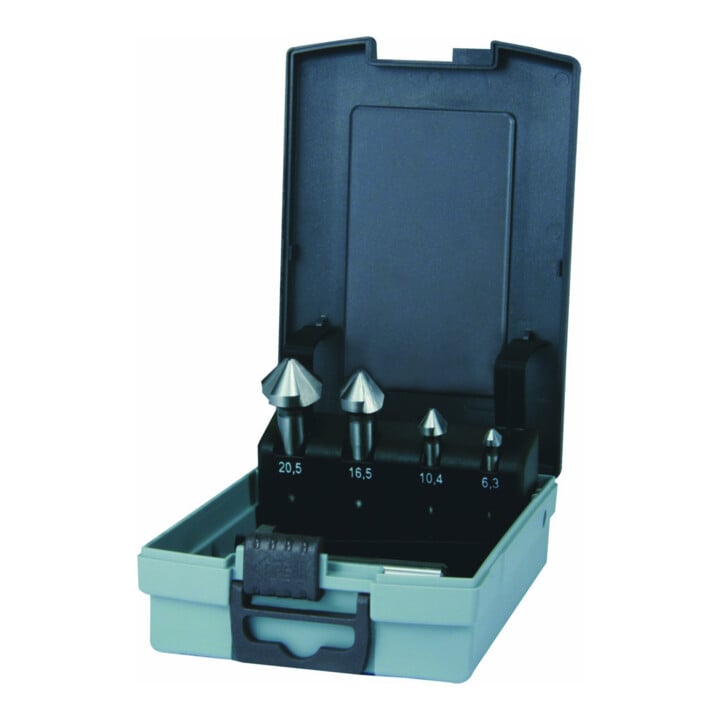 Jeu de fraises coniques à chanfreiner et à ébavurer Ruko DIN 335 forme C 90 degrés HSS pour aluminium