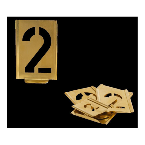 Jeu de gabarits de marquage 327 chiffres 0-9 caractères hauteur 100mm feuille spéciale TURNUS