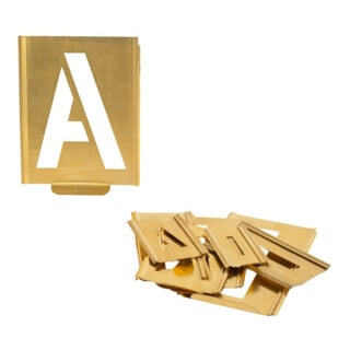 Jeu de gabarits de marquage 327 lettres A-Z hauteur de caractère 20mm feuille spéciale TURNUS