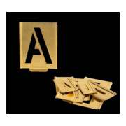 Jeu de gabarits de marquage 327 lettres A-Z hauteur des caractères 50mm feuille spéciale TURNUS