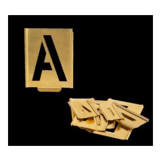 Jeu de gabarits de marquage 327 lettres A-Z hauteur des caractères 50mm feuille spéciale TURNUS