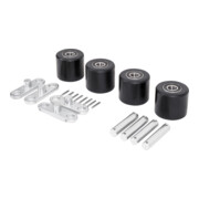 Jeu de galets tandem en nylon STIER avec axes + bascules pour transpalettes-2