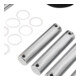 Jeu de galets tandem en nylon STIER avec axes + bascules pour transpalettes