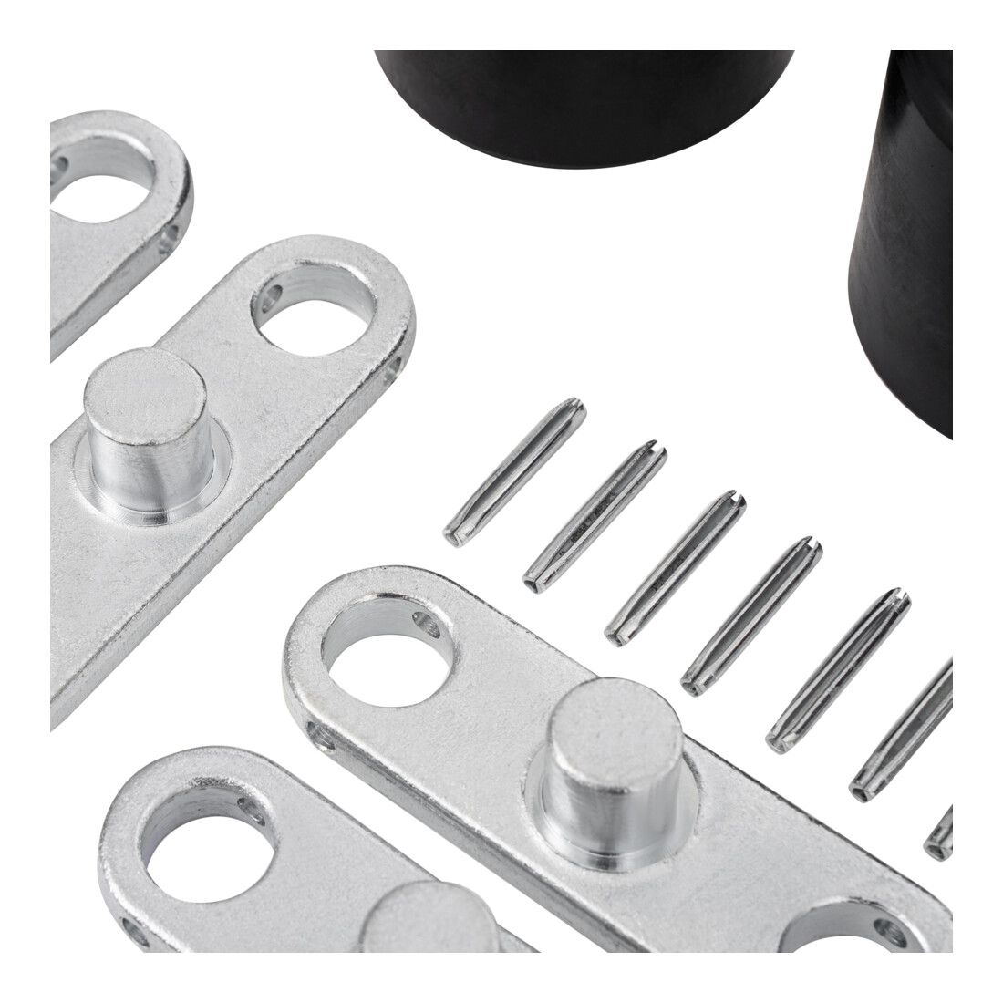 Jeu de galets tandem en nylon STIER avec axes + bascules pour transpalettes
