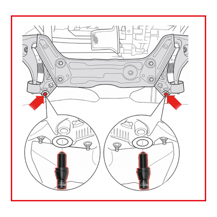 Jeu de goujons M12x1,5 de berceau pour VAG, 4 pcs.