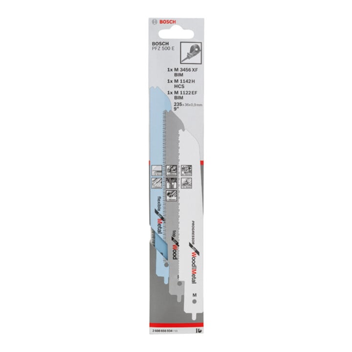 Jeu de lames de scie alternative Bosch pour scie alternative Bosch 3 pièces pour PFZ 500 E