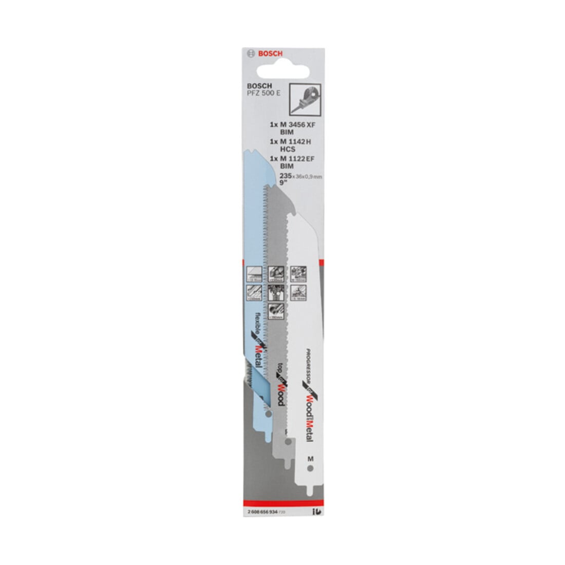 Jeu de lames de scie alternative Bosch pour scie alternative Bosch 3 pièces pour PFZ 500 E