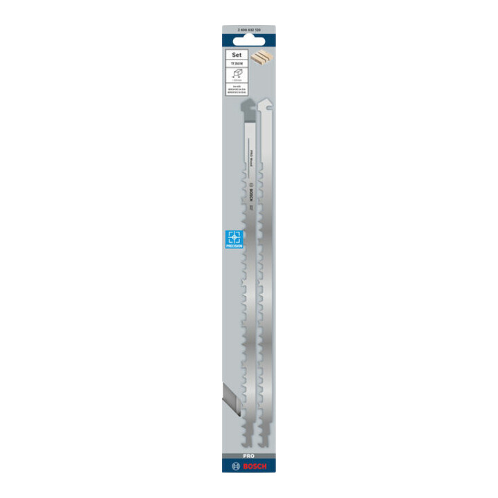 Jeu de lames de scie Bosch TF 350 M, HCS, pour bois