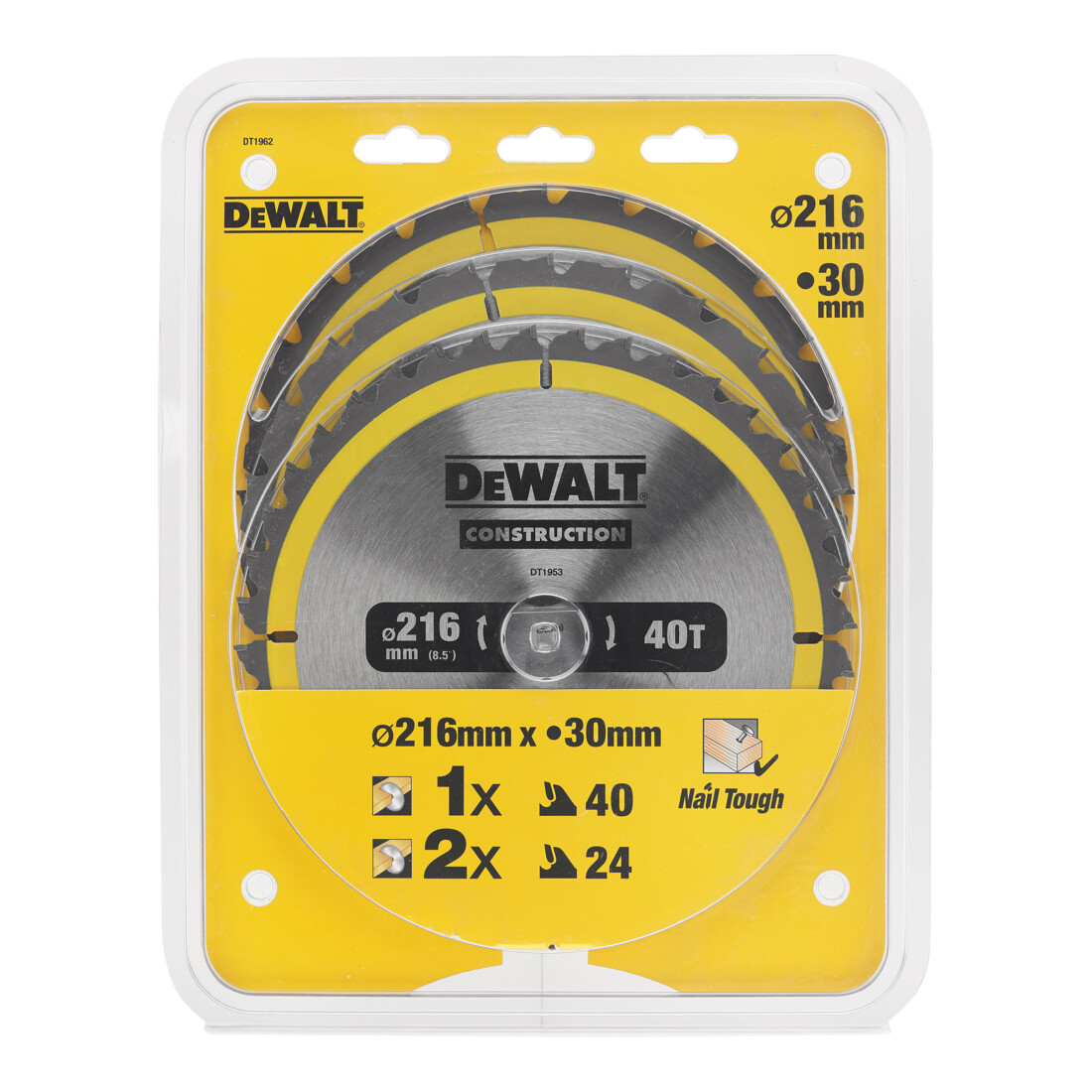Jeu de lames de scie circulaire DeWalt 3 pièces fixes