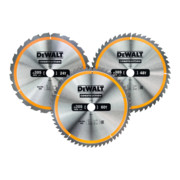 Jeu de lames de scie circulaire DeWalt 3 pièces fixes
