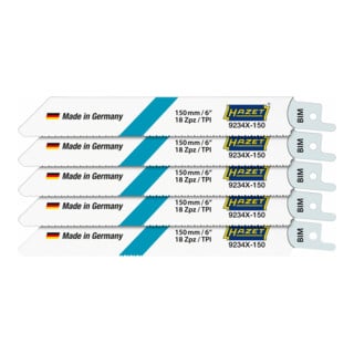 Jeu de lames de scie HAZET 9234X-150/5 : 5