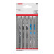 Jeu de lames de scie sauteuse Bosch Double arbre à cames en bois et métal en 5 pièces-1