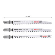 Jeu de lames de scie sauteuse Bosch Expert "Wood 2-side clean-4