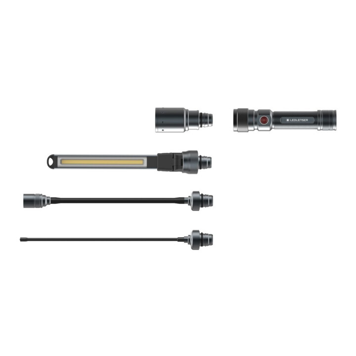 Jeu de lampes de travail rechargeables Ledlenser Workers Friend avec quatre accessoires de lampe
