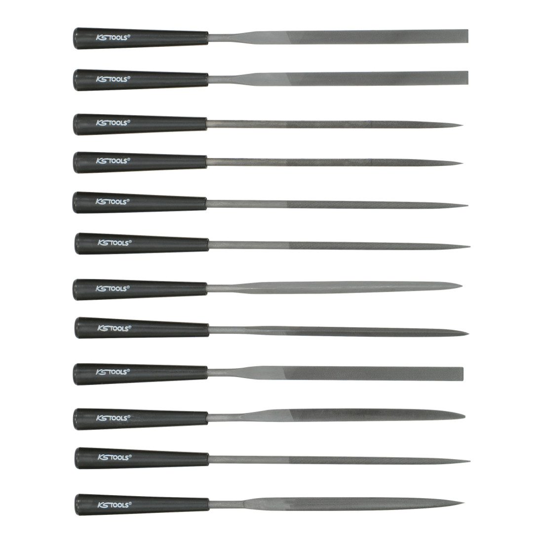 Jeu de limes aiguilles, 12 pcs.