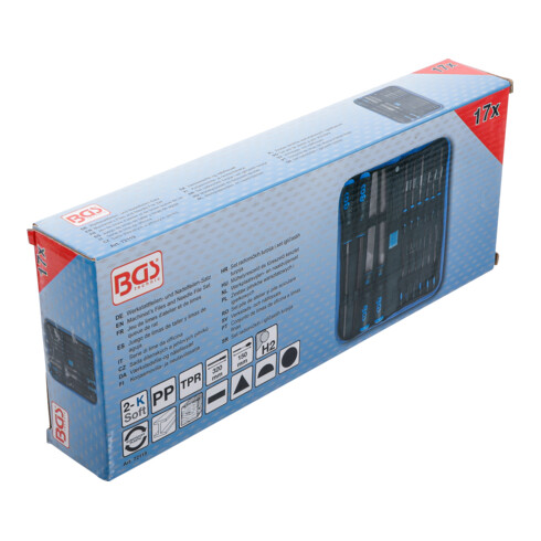 Jeu de limes d’atelier et de limes aiguilles BGS, 17 pièces