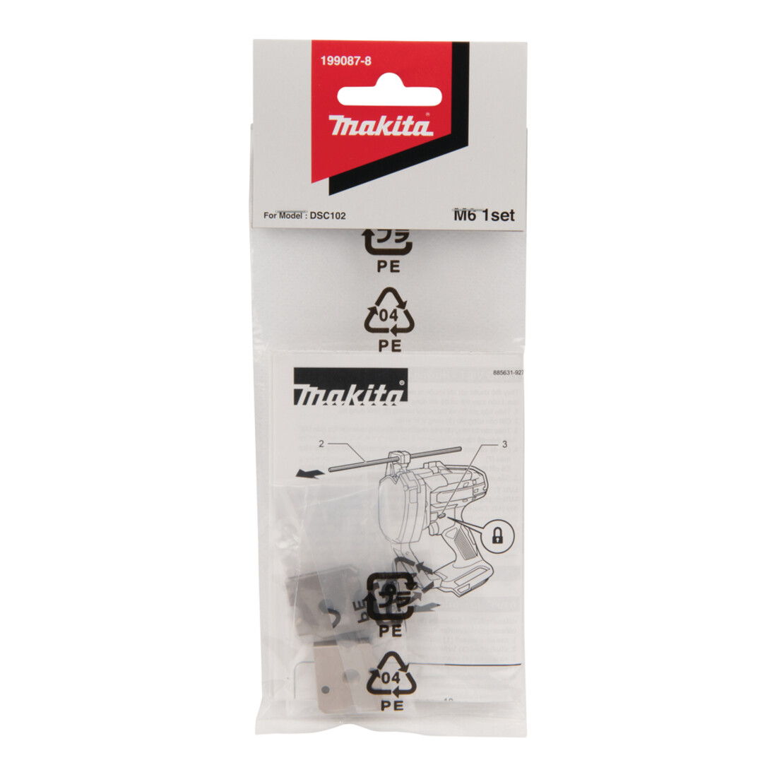 Jeu de mâchoires de coupe Makita M6 199087-8