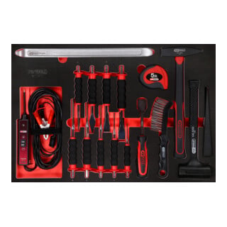 Jeu de marteaux et burins dans insert en mousse, 17 pcs KS Tools
