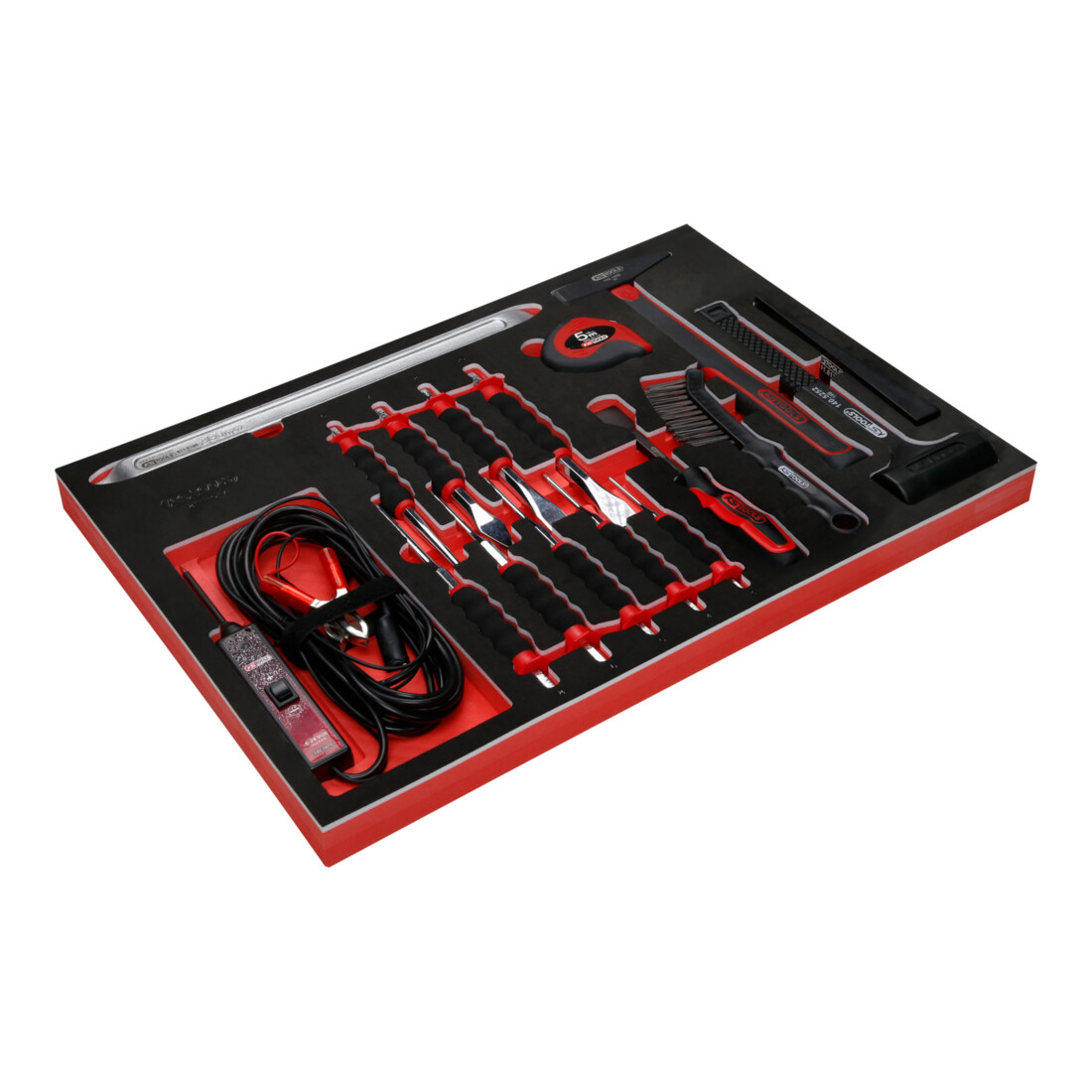 Jeu de marteaux et burins dans insert en mousse, 17 pcs KS Tools