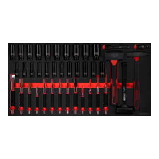 Jeu de marteaux et de clé à douille d’impact SCS 1/2", 40 pcs, module 1.1/3 KS Tools