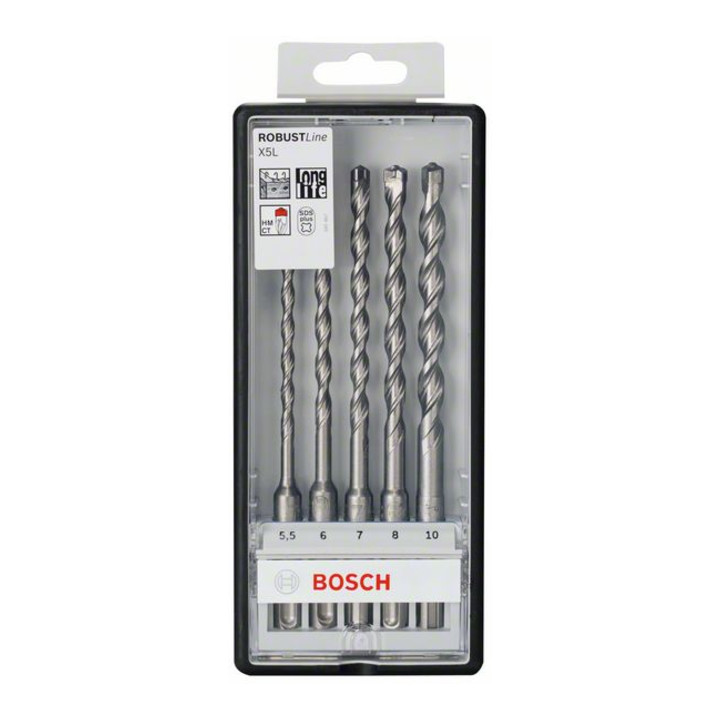 Jeu de marteaux perforateurs Bosch SDS plus-7 Robust Line 5-pièces 5,5 - 10 mm