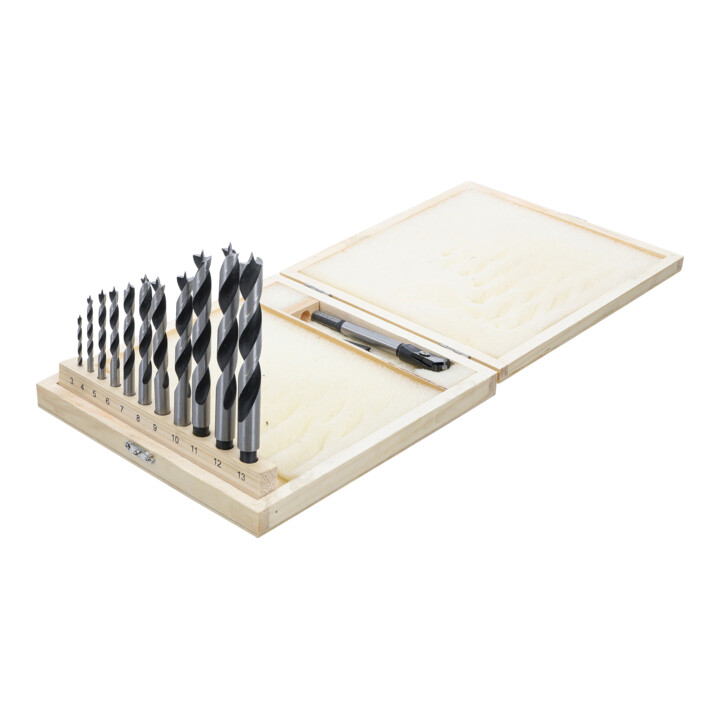 Jeu de mèches à bois + trépans de forage 14 pièces Kraftmann