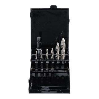 Jeu de mèches et tarauds HSS-G 7 pièces BGS