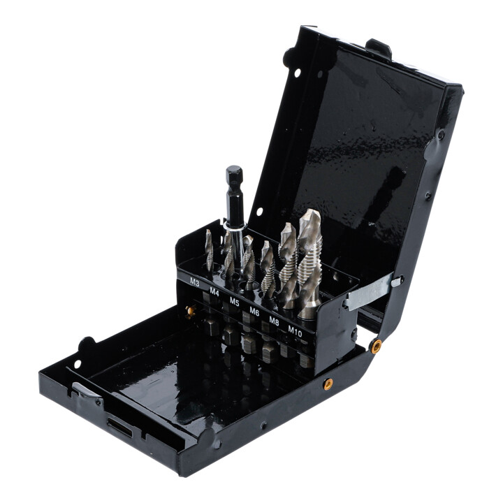 Jeu de mèches et tarauds HSS-G 7 pièces BGS