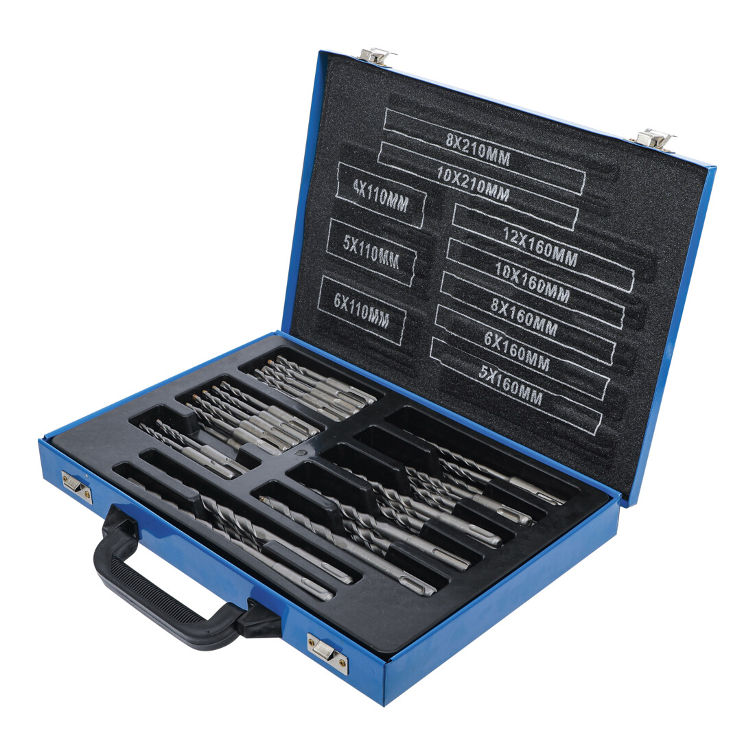 Jeu de mèches Tige SDS, pointe en métal dur 4 - 12 mm 56 pièces BGS