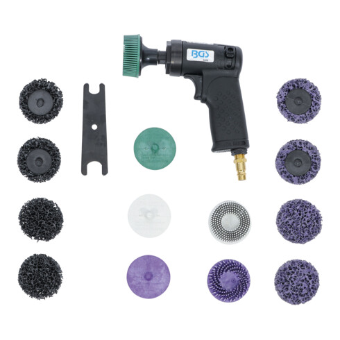 Jeu de meules à brosses pneumatiques BGS 17 pièces