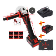 Jeu de meuleuses d’angle eMONSTER sans fil et sans balais KS Tools 4 pcs