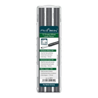 Jeu de mines BIG Dry p.crayon charpentier 12 pces BIG Dry 6055 set avec 12 mines