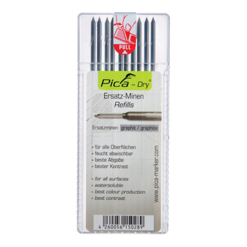 Jeu de mines Pica-Dry 10 pcs. p.Pica-Dry graphite Pica-Dry 4030 set avec 10 mine
