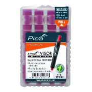 Jeu de mines Visor permanent 4 pcs. rouge rés.à l'eau Pica Visor perm. mines rec