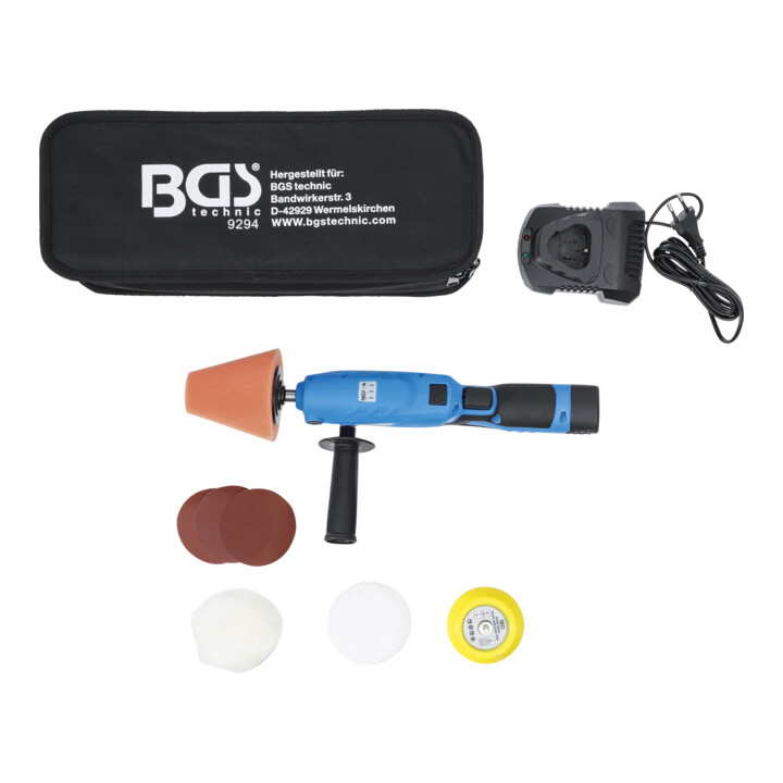Jeu de mini polisseuses sur batterie maxi. 3 000 tr/min 10,8 V 2,0 Ah Kraftmann