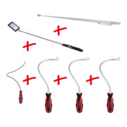 Jeu de miroirs d’inspection et d’aimants flexibles et télescopiques KS Tools 6 pcs