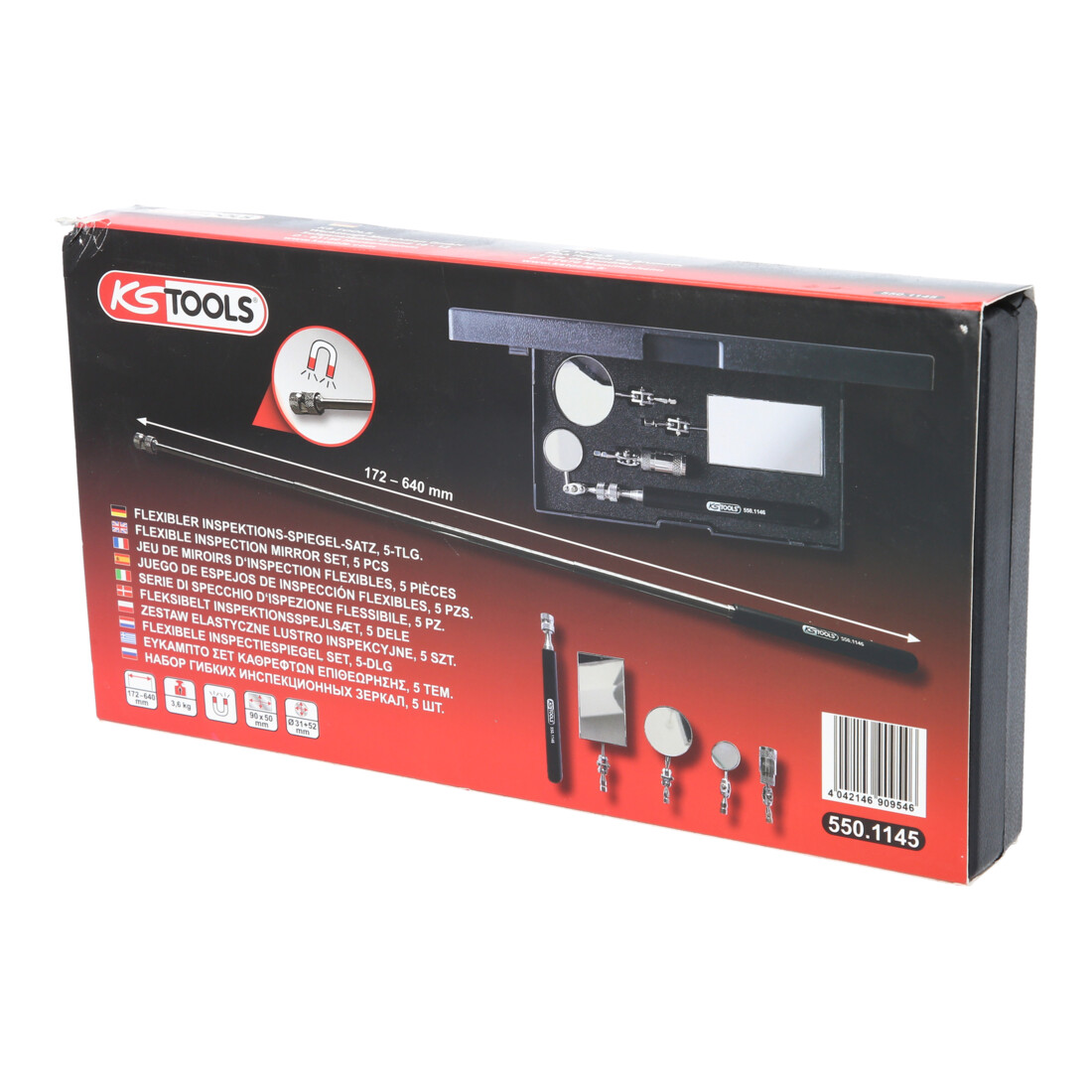 Jeu de miroirs d’inspection flexible KS Tools 5 pcs