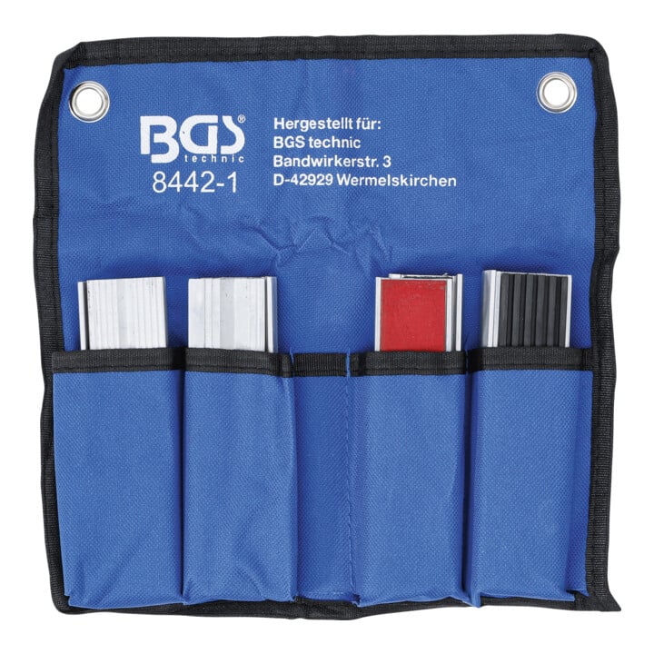 Jeu de mors de protection pour étau aluminium 125 mm 8 pièces BGS